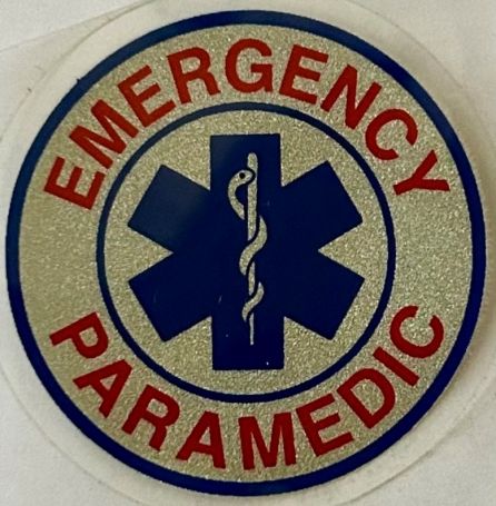 EMERGENCY PARAMEDIC STICKER.